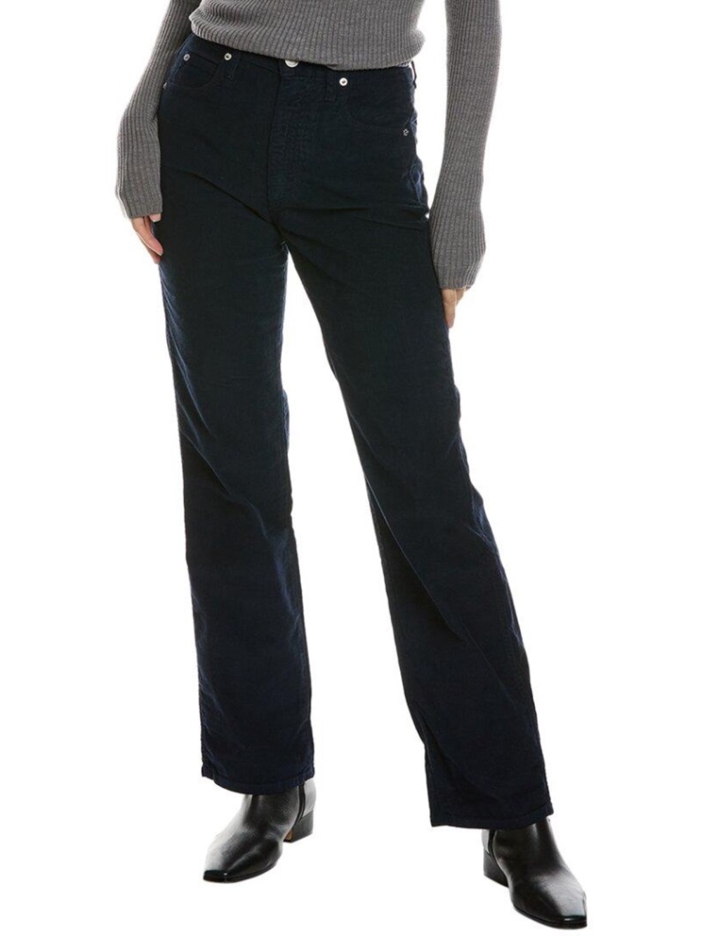AMO Willa High Rise Slim Flare Corduroy Pants Inkling Size 24